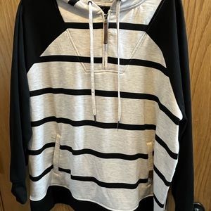 Maurices Quarter-Zip Striped Hoodie
